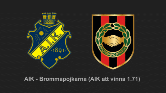 Speltips AIK – Brommapojkarna 15 september