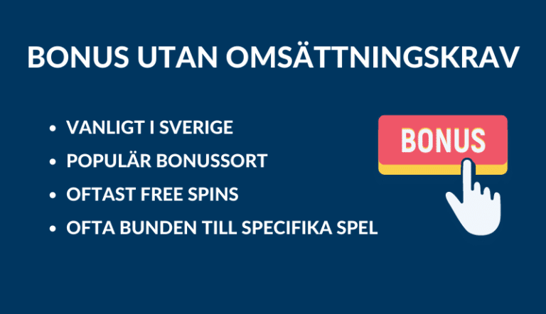 BONUS UTAN OMSÄTTNINGSKRAV