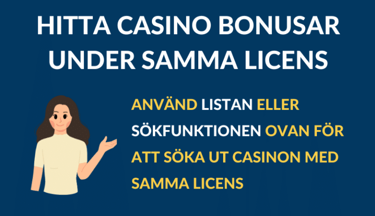 hitta casino bonusar under samma licens
