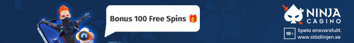Ninja Casino Free Spins bonus 100