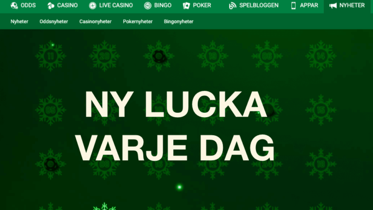 Julkalender hos Unibet!