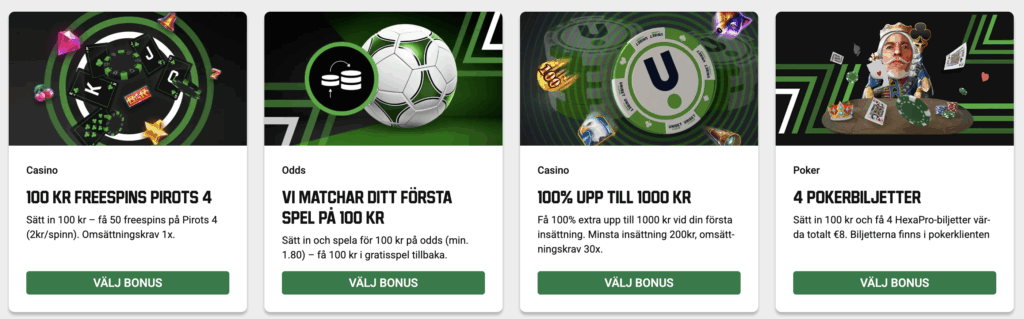 Unibet bonusar 2025