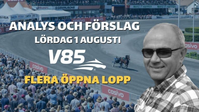 V85 Tips lördag 1 augusti