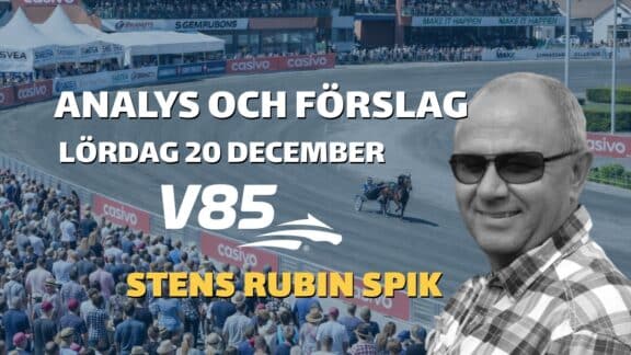 V85 Tips Lördag 20/12