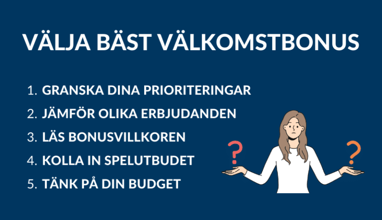 hur man väljer bäst välkomstbonus