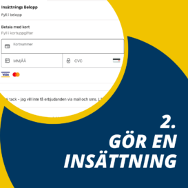 VISA betalning casino steg 2