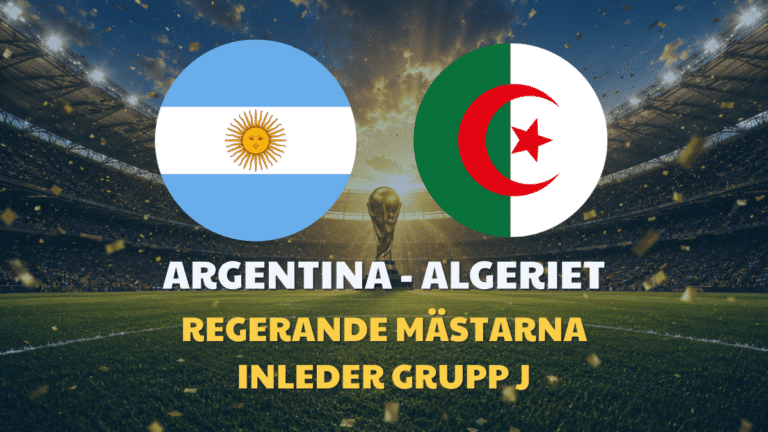 Argentina – Algeriet: Speltips & Odds VM 2026