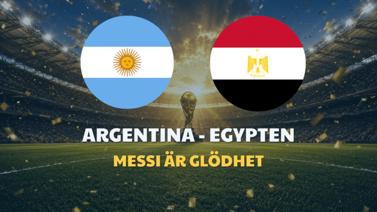 Argentina – Egypten: Speltips & Odds VM 2026
