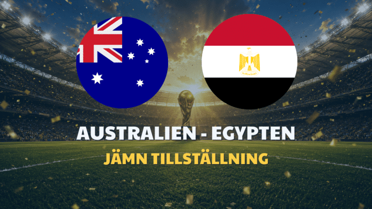 Australien – Egypten: Speltips & Odds VM 2026