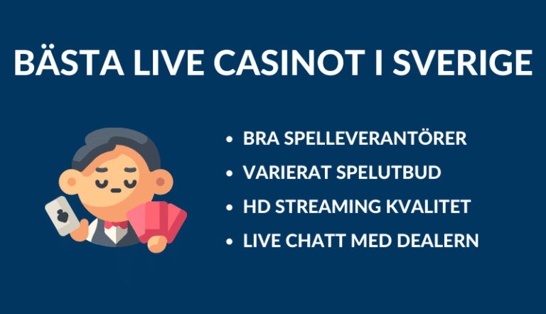 Bästa live casinot i Sverige