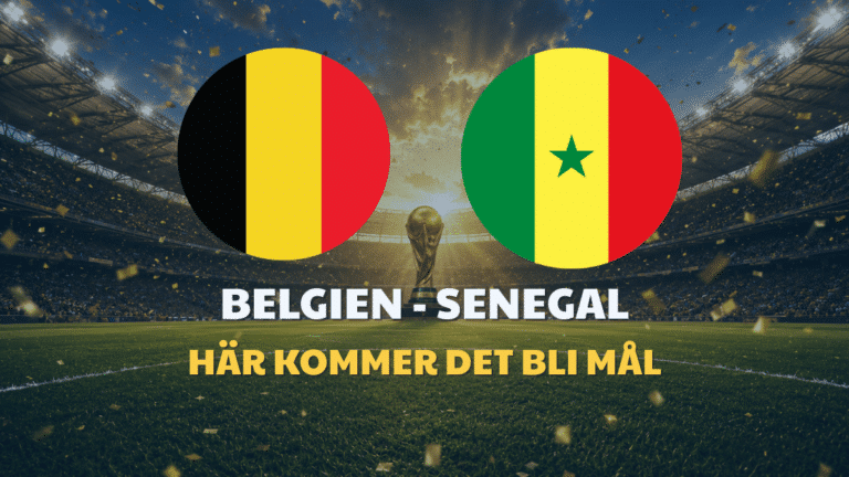 Belgien – Senegal: Speltips & Odds VM 2026