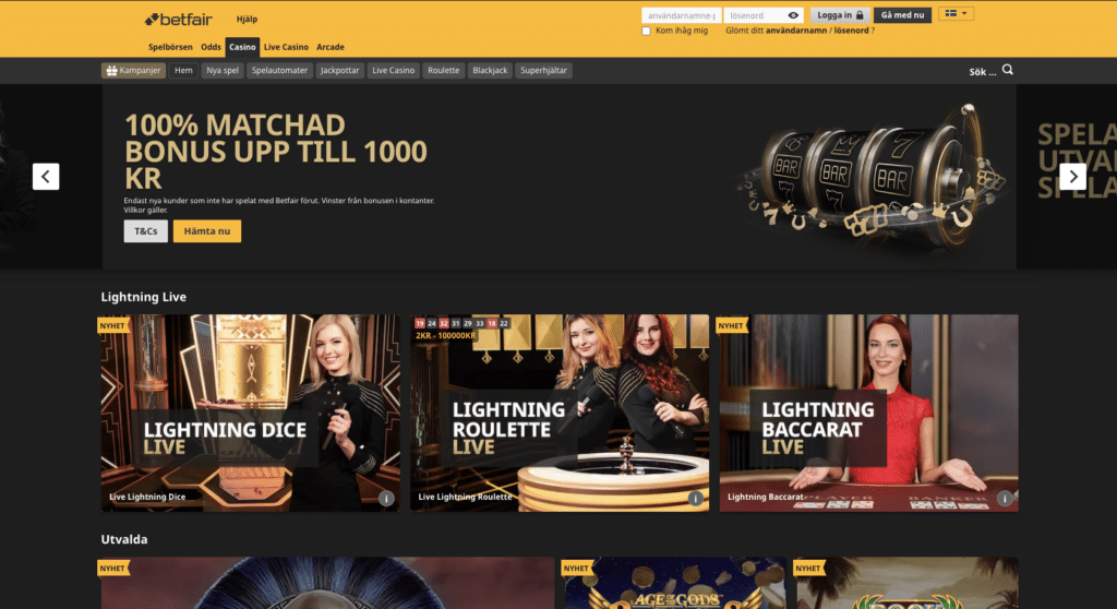 betfair casino startsida