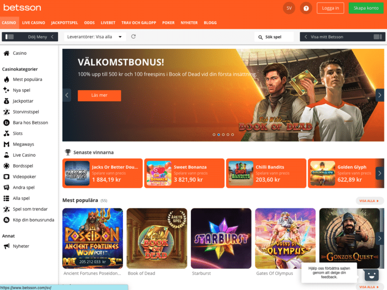 betsson casino hemsida