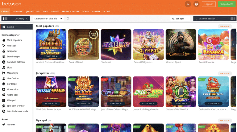 betsson casinospel