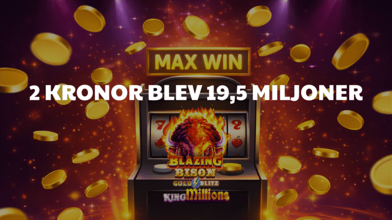 Svensk spelare vann 19,5 miljoner på ett snurr för 2 kronor