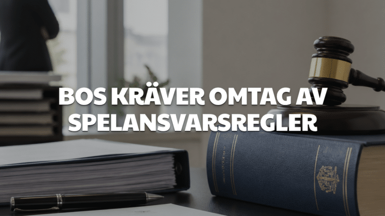 BOS kräver omtag av spelansvarsregler