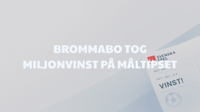 Brommabo vann 1,2 miljoner på Måltipset