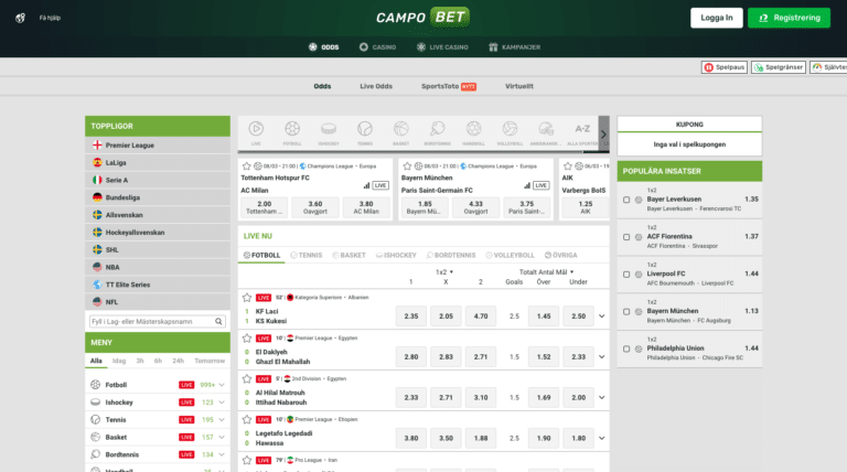 campobet betting sektion