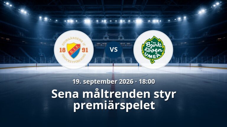 Djurgården – IF Bjorkloven: Sena måltrenden styr premiärspelet