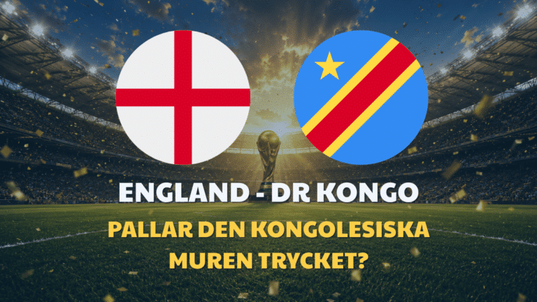 England – DR Kongo: Speltips & Odds VM 2026