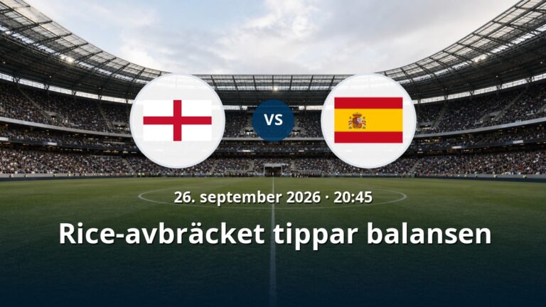 England – Spanien: Rice-avbräcket tippar balansen