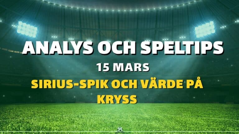 Europatipset tips 15/3