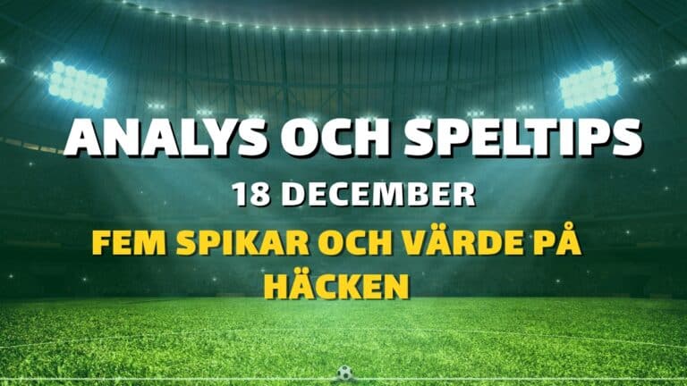 Europatipset tips 18/12