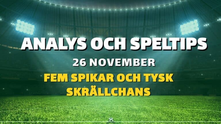 Europatipset tips 26/11