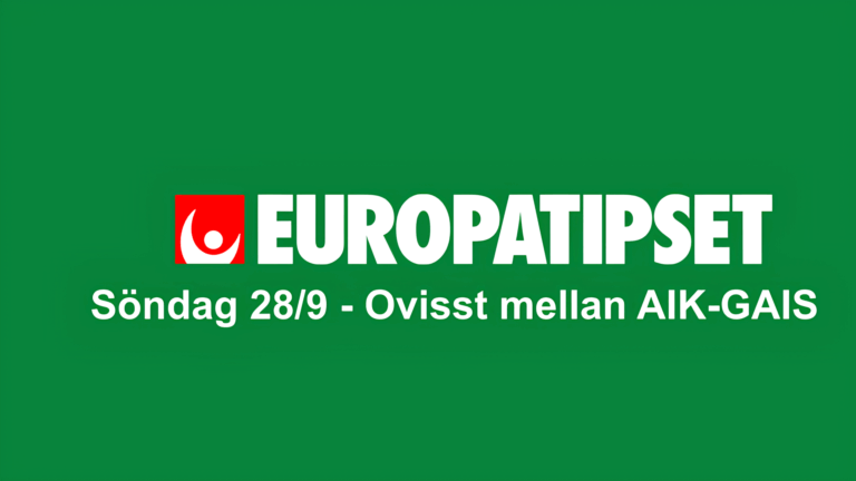 Europatipset tips Söndag 28/9 – Osäkert mellan AIK-GAIS