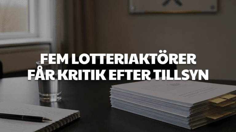Fem lotteriaktörer får kritik efter tillsyn