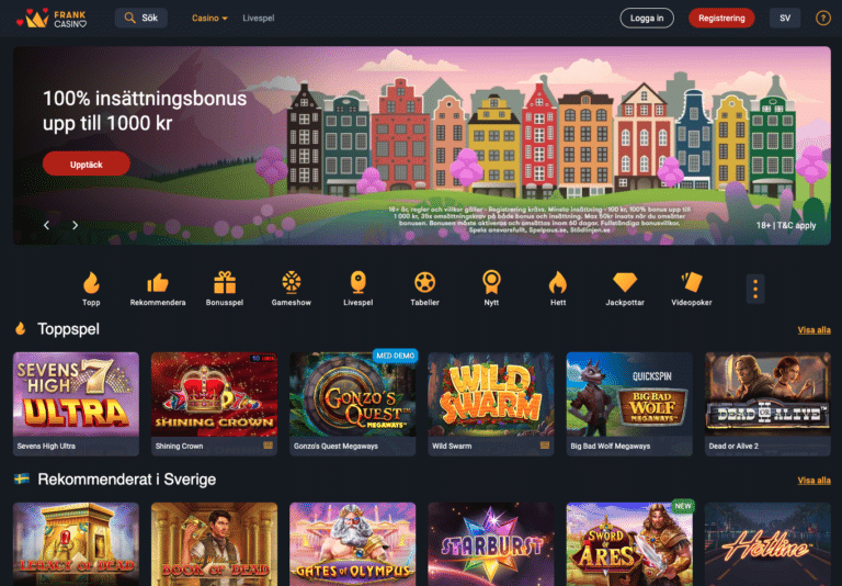 frank casino välkomstbonus