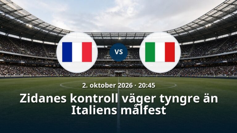 Frankrike – Italien: Zidanes kontroll väger tyngre än Italiens målfest