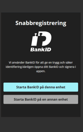 Registrera dig med BankID