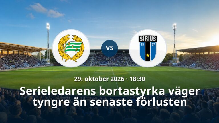 Hammarby FF – Sirius: Serieledarens bortastyrka väger tyngre än senaste förlusten