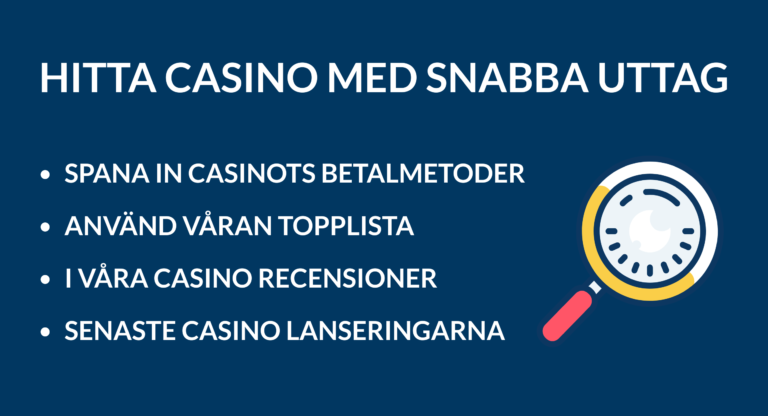 hitta casino med snabba uttag