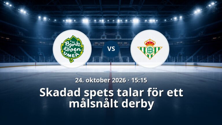 IF Bjorkloven – Skellefteå: Skadad spets talar för ett målsnålt derby
