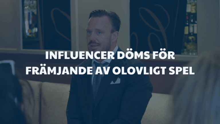 Influencer döms för att ha främjat olovligt spel