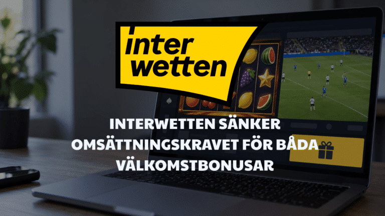 Interwetten sänker omsättningskravet på casinobonusen