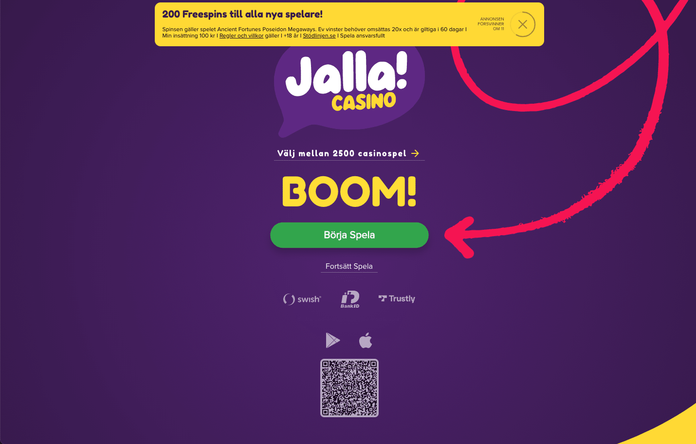 Jalla casino free spins