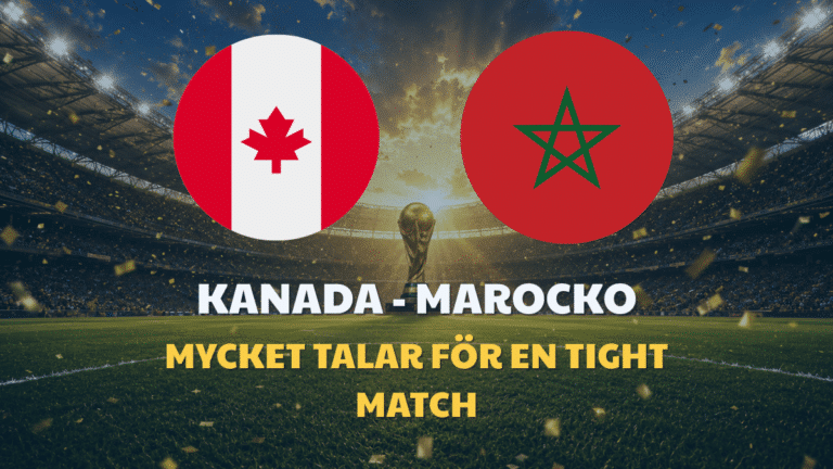 Kanada – Marocko: Speltips & Odds VM 2026