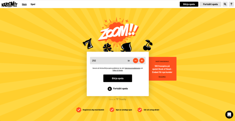 kazoom casino startsida