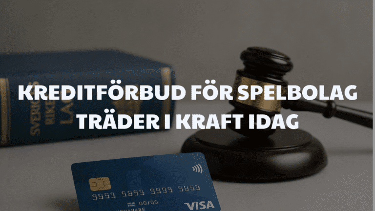 Nytt kreditförbud för spelbolag gäller från idag