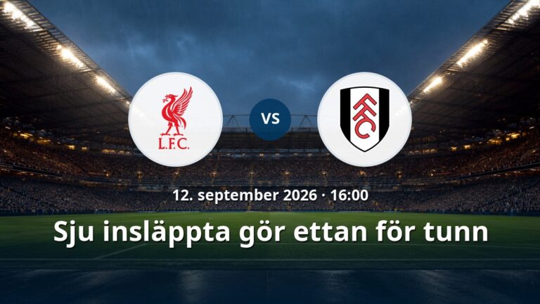 Liverpool – Fulham: Sju insläppta gör ettan för tunn