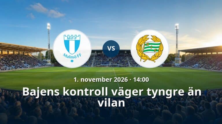 Malmö FF – Hammarby FF: Bajens kontroll väger tyngre än vilan