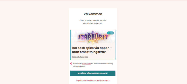 maria casino välkomstbonus