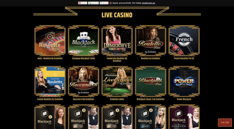 live casinosektion metal casino