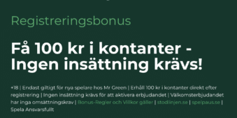 Ny Insättningsfri & Omsättningsfri Bonus i Sverige