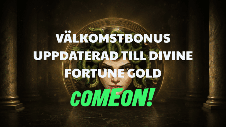 ComeOn byter spel i välkomstbonusen till Divine Fortune Gold