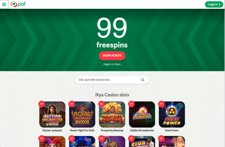 paf.se 99 free spins