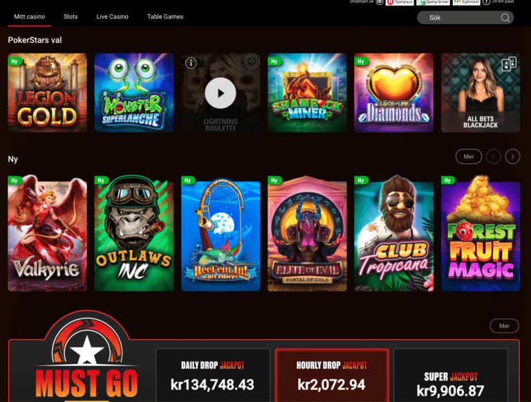 poker stars casino spel online